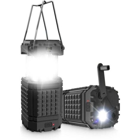 Luce solare da campeggio a LED, lanterna solare ricaricabile, LED a batteria per interruzioni di corrente, luce portatile da campeggio impermeabile, per campeggio, uragani, escursionismo, emergenza