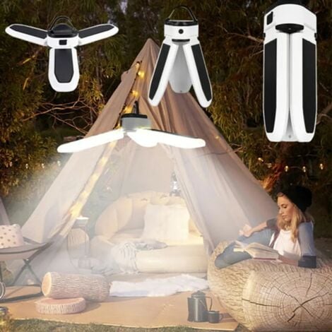 Lampada da campeggio ricaricabile, Lampada da tenda ricaricabile con gancio  IPX4 impermeabile, Luci E Lanterne Da Campeggio Con Gancio Da 3600 MAh