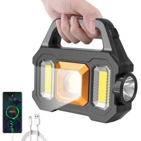 Luce solare da campeggio, luce da campeggio ricaricabile, torcia a LED, 6 modalità di illuminazione, luce portatile super luminosa a 33 LED, adatta per tenda, escursionismo, pesca, emergenza