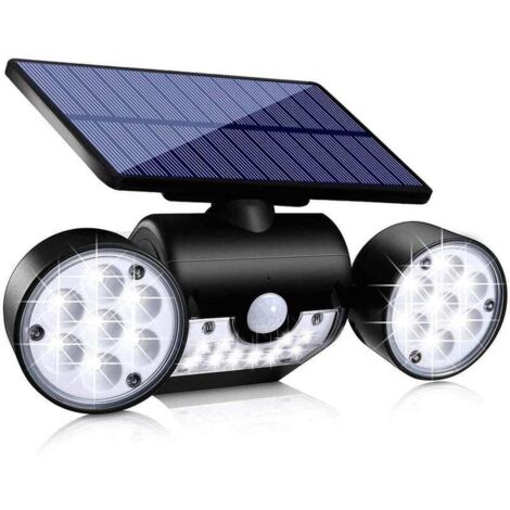 Luce solare da giardino bianca positiva, faretto solare a 30 LED, decorazione da giardino con vista sull'induzione del corpo umano, per uso esterno, giardino, cortile