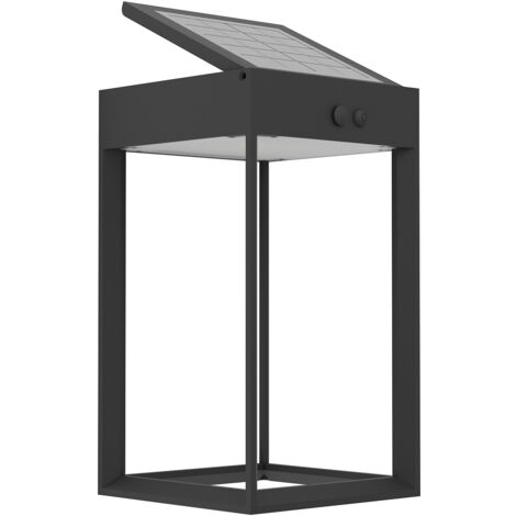 Luce Solare Esterno Contemporaneo Suzzara Policarbonato Nero E Bianco Led