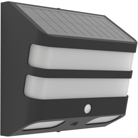 Luce Solare Esterno Moderna Stiappa Policarbonato Nero E Bianco Led