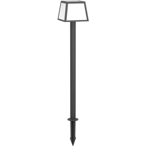 Luce Solare Esterno Picchetto Alto Moderno Altilia Policarbonato Nero Led