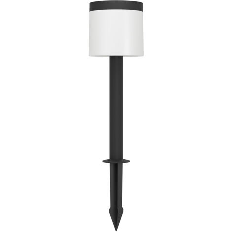 Luce Solare Picchetto Esterno Moderna Pantete Policarbonato Nero E Bianco Led