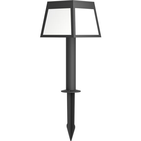 Luce Solare Picchetto Esterno Moderno Altilia Policarbonato Nero E Bianco Led