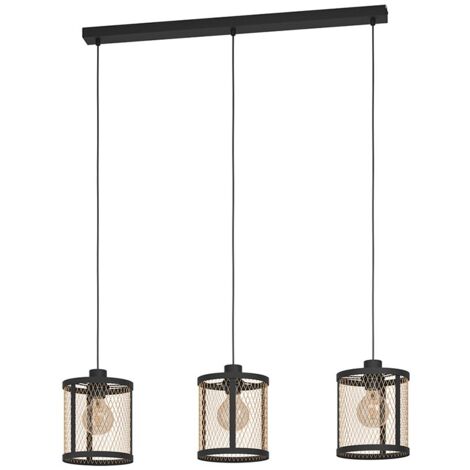 Luce sospesa Dello Nero, ottone L: 88 B: 18 h: 110 cm dimmerabile