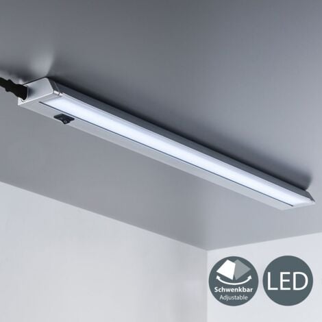 Luce sotto pensile cucina LED, luce bianca neutra 4000K, lampada moderna per l'illuminazione da interno, interruttore on off, corpo plastica, include LED integrati da 8,5W 230V IP20