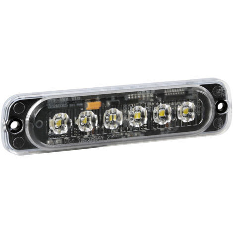 Luce Strobo Multifunzione A 6 Led, 12/24V - Bianco