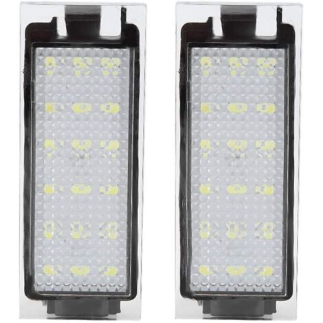 Luce targa, 2 pezzi di luce targa a LED per auto, adatta per Twingo/Clio/Megane/Lagane (18 LED)
