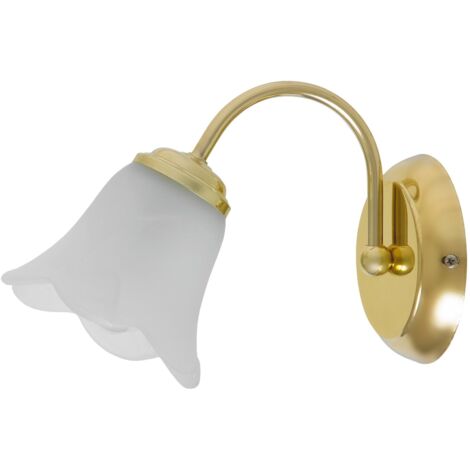 luce vetro metallo Rafaella parete oro / vetro opale L: 26cm B: 13cm H: 13cm