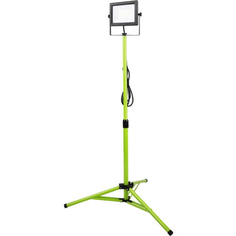 Luceco Faretto LED da Cantiere con Treppiede, 50W, Faro IP65 Impermeabile, Lampada Telescopiches da Lavoro, Faretti con 4000 Lumen