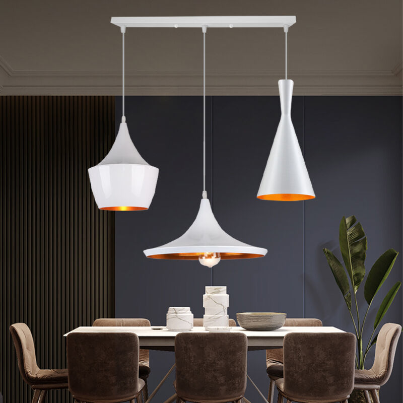 

Luces colgante de moderno creativa,lámpara colgantes de personalidad metal lámpara decorativa 3 luces (Blanco) - Blanco
