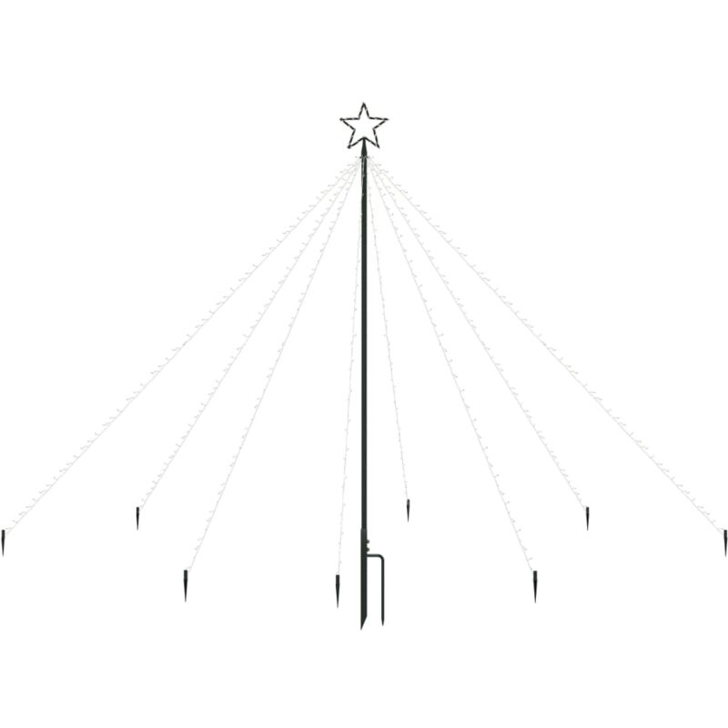 

Luces de árbol cascada Navidad interior exterior 400 LED 2,5 m - Blanco - Vidaxl