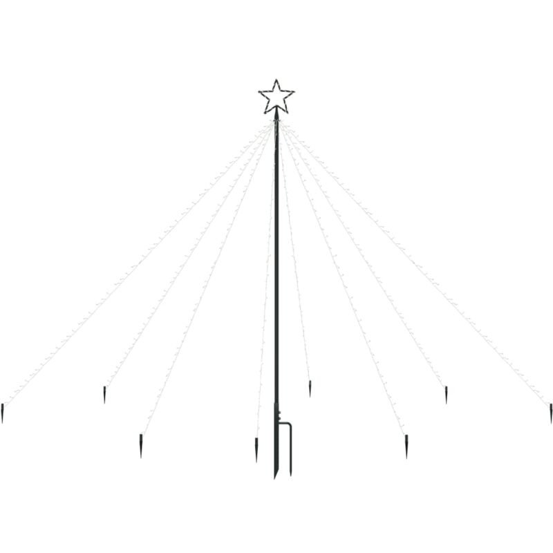 

Luces de árbol cascada Navidad interior exterior 400 LED 2,5 m - Blanco - Vidaxl