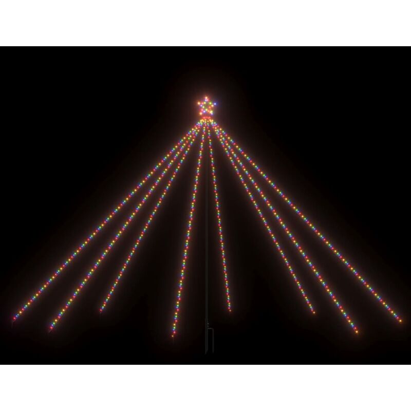

Luces de árbol de Navidad interior 576 LED colorido 3,6 m - Multicolor - Vidaxl