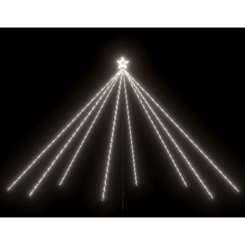 

Luces de árbol de Navidad interior 576 LED blanco frío 3,6 m - Blanco - Vidaxl