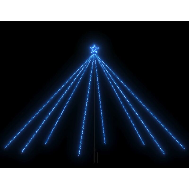 

Luces de árbol de Navidad interior 576 LED azul 3,6 m - Azul - Vidaxl