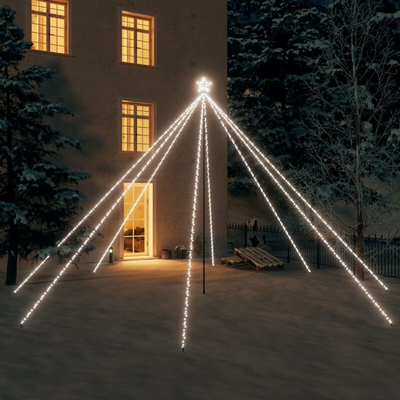 

Luces de arbol de Navidad interior 800 LED blanco frio 5 m