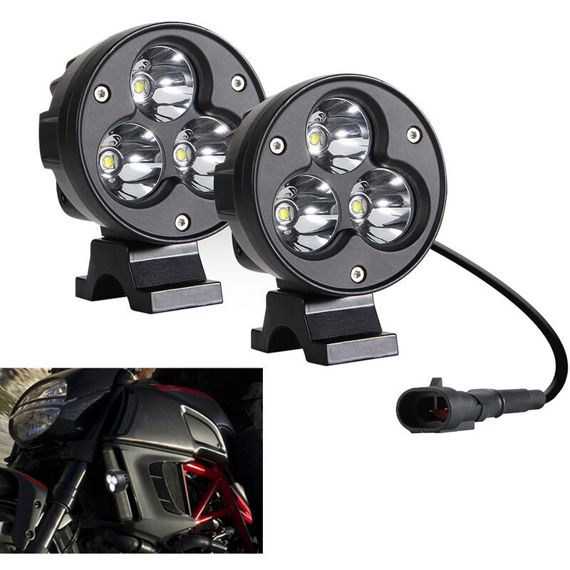 

Happyshopping - Luces de conduccion LED de 3 pulgadas y 60 W, haz puntual, luz de trabajo LED, luces antiniebla, luces de vaina para motor, camion,