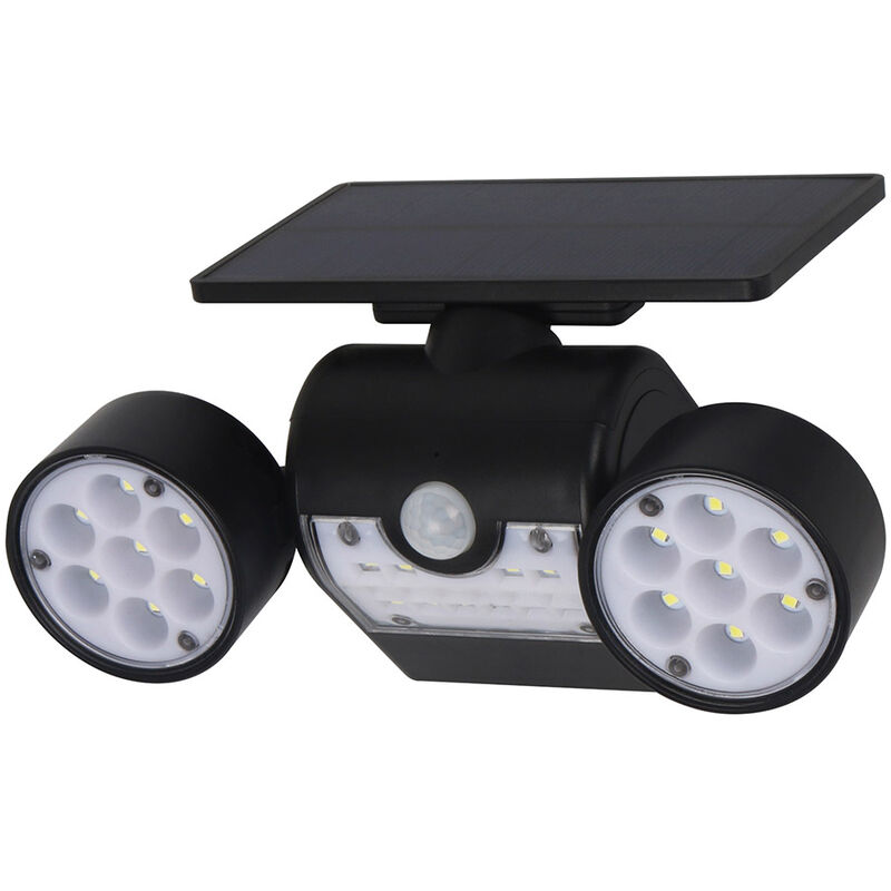 

Luces de energía solar de 30 leds con cabezales dobles ajustables angulo de iluminacion 360 grados Giratorio de ahorro de energía Induccion