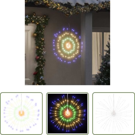 Luces de estrellas -  Luces de Navidad de estrellas 140 LED de colores 17 cm