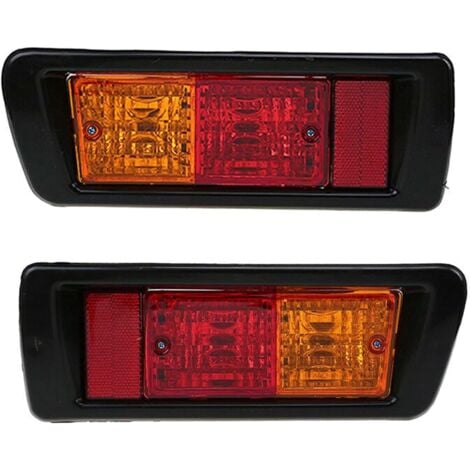 SJQKA Luces de freno traseras izquierda y derecha con bombillas, compatibles con Toyota Land Cruiser Prado FJ90/95 (1996-2002), luz trasera del parachoques.
