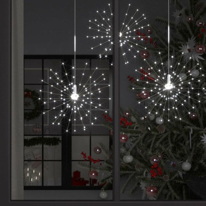 

Luces de fuegos artificiales navidenos 2 uds blanco frio 50 cm