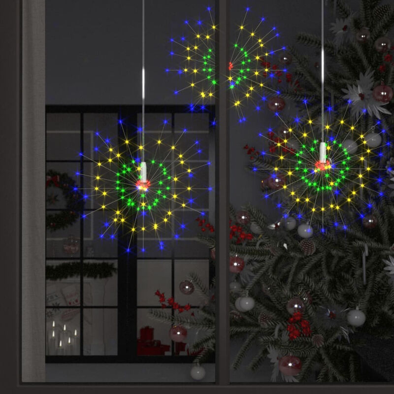

Luces de fuegos artificiales navidenos 4 uds multicolor 50 cm