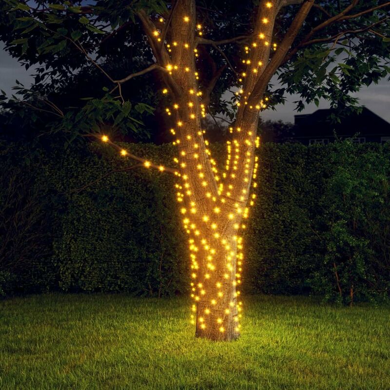 

Luces de hadas solares 2 uds 2x200 LED blanco calido