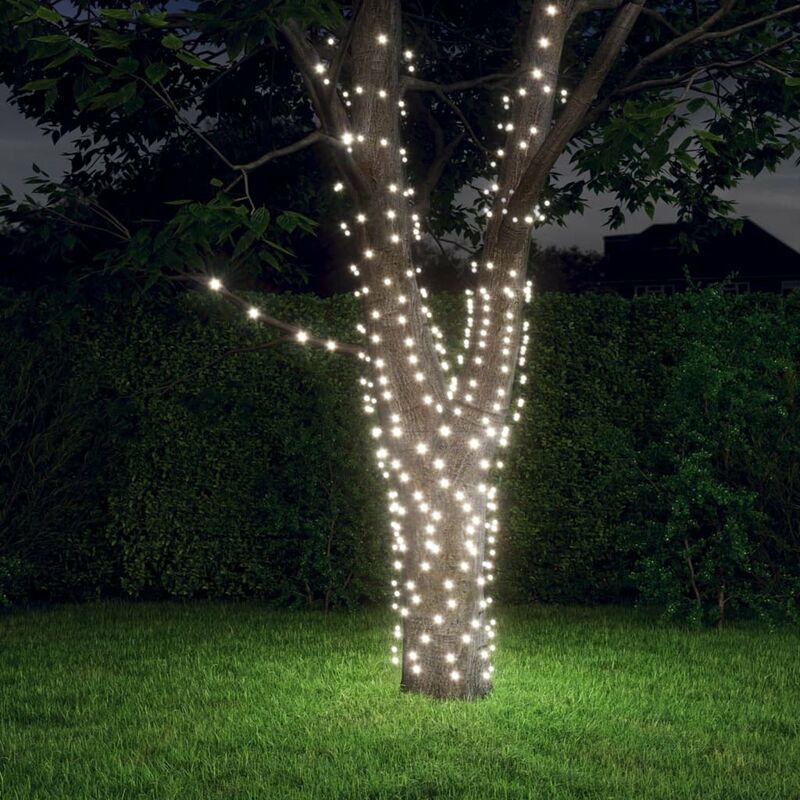 

Luces de hadas solares 2 uds 2x200 LED blanco frio