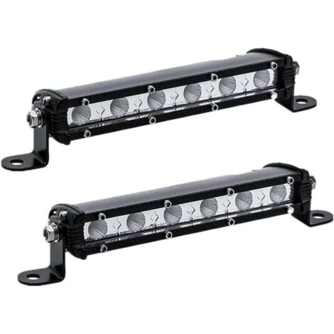 Luces de marcha atrás LED delgadas de 18 cm y 18 W, 12 V, luz de trabajo LED de 12 V, foco LED de largo alcance para remolques, coches, motocicletas y accesorios 4x4.