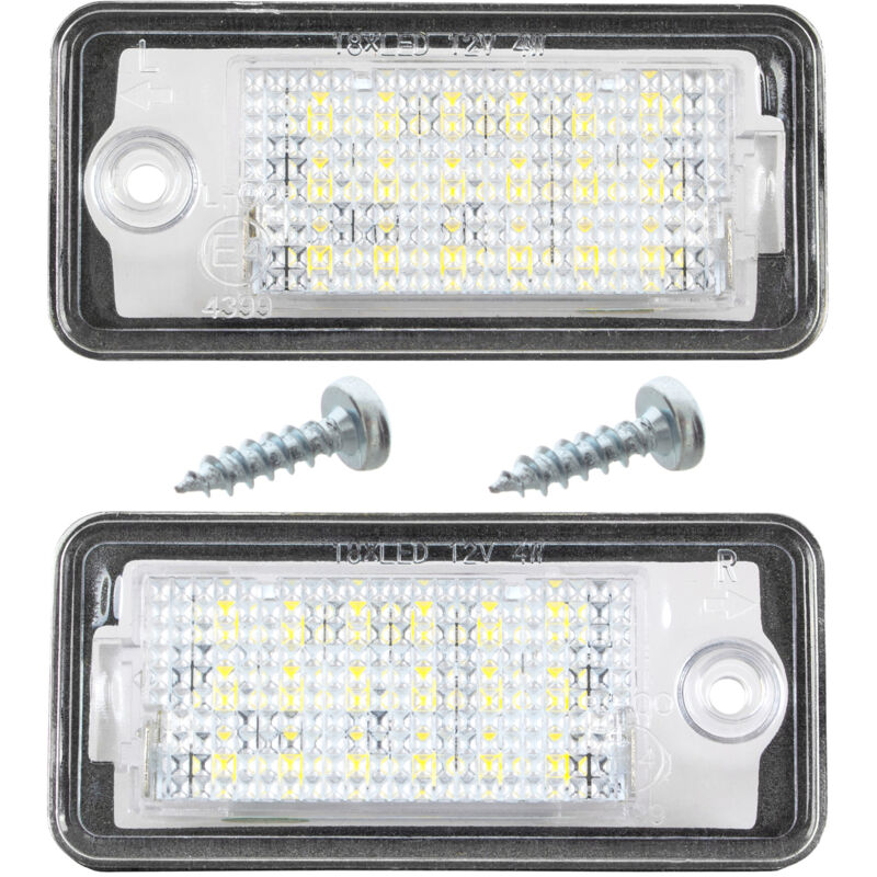 Luces de matr铆cula LED para Audi A3, A4, A6, A8 y Q7 (juego de 2) + 2 tornillos