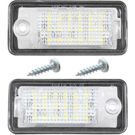 Luces de matr铆cula LED para Audi A3, A4, A6, A8 y Q7 (juego de 2) + 2 tornillos