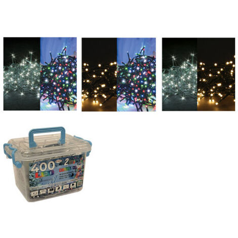 Luces de Navidad 300 LED 2-en-1 blanco-multicolor – interior/exterior