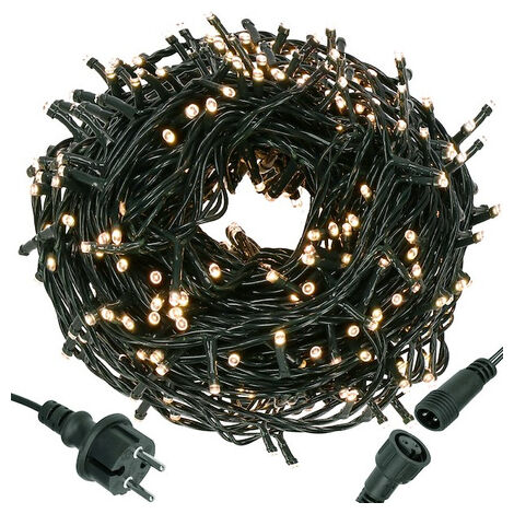 Luces de Navidad 500 LED 30 m blanco cálido iluminación exterior