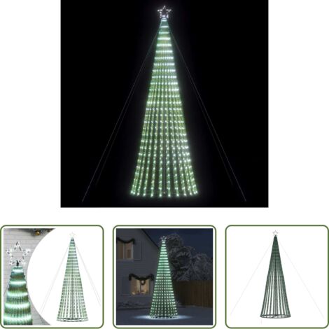 Luces de Navidad -  Árbol de Navidad LED 1028 LEDs blanco frío 403 cm