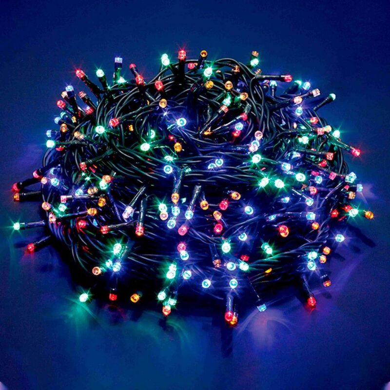 

Luces de Navidad de 8 funciones con 750 luces para interiory exterior de led multicolor de 1797 cm