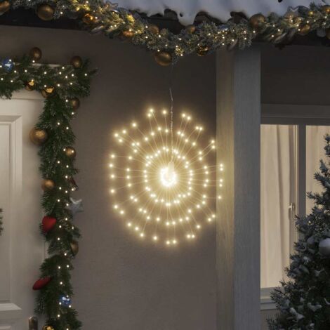 Luces de Navidad de estrellas 4 uds 140 LED  cálido 17 cm