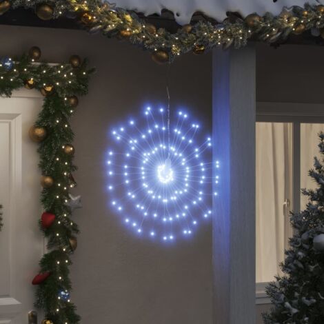 Luces de Navidad de estrellas 8 uds 140 LED  frío 17 cm