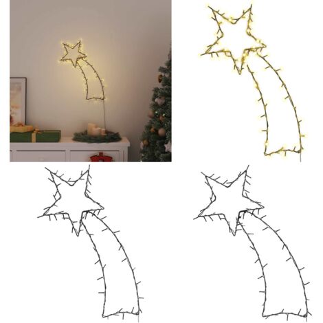 Luces de Navidad Estrella Fugaz Silueta 80 LEDs blanco cálido - Luces de silueta - Luces LED