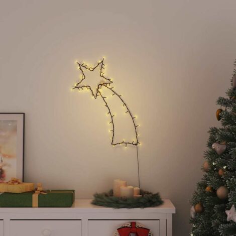 Luces de Navidad Estrella Fugaz Silueta 80 LEDs  cálido