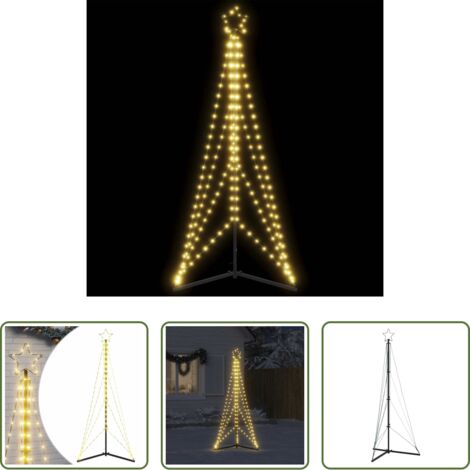 Luces de Navidad -  LED para árbol de Navidad 363 LEDs blanco cálido 182 cm