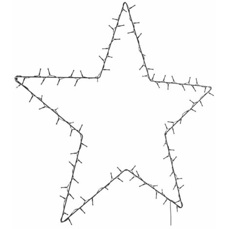 Luces de Navidad Silueta de Estrella 50 LEDs blanco cálido vidaXL