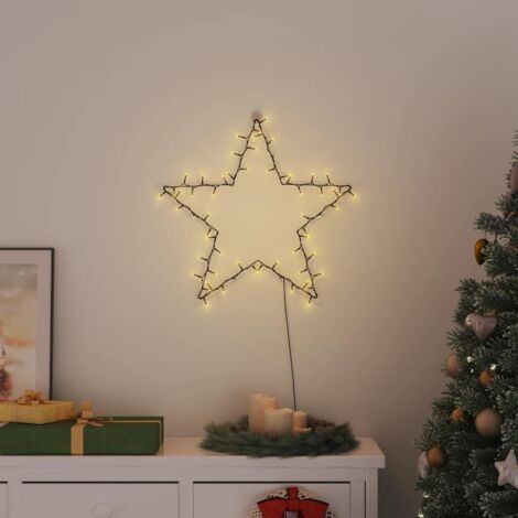 Luces de Navidad Silueta de Estrella 80 LEDs cálido