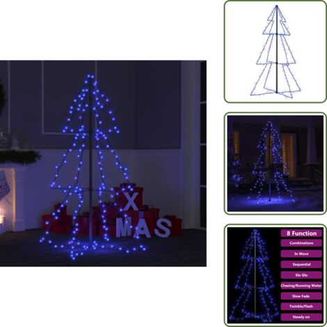 Luces de Navidad - vidaXL Árbol de Navidad 160 LEDs interior y exterior 78x120 cm - Luces de interior