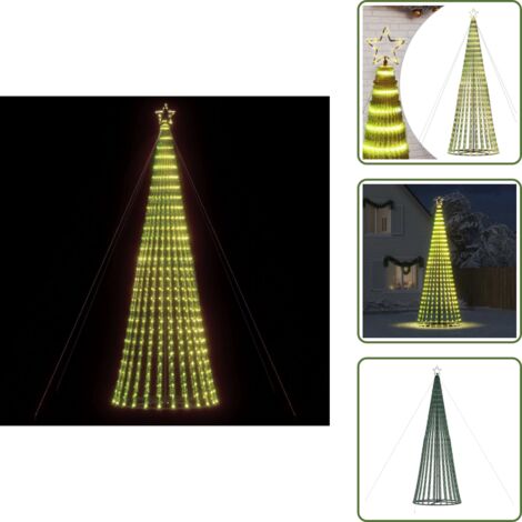 Luces de Navidad - vidaXL Árbol de Navidad LED 1028 LEDs blanco cálido 403 cm - Luces LED para casa