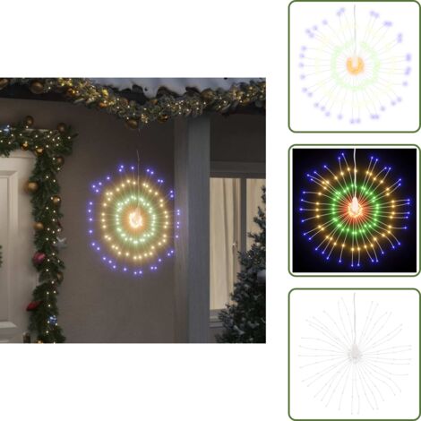 Luces de Navidad - vidaXL Luces de Navidad de estrellas 140 LED de colores 17 cm - Luces de jardín