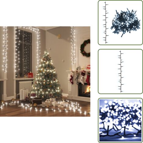 Luces de Navidad - vidaXL Tira de luces compacta con 3000 LED PVC blanco frío 65 m - Luces decorativas