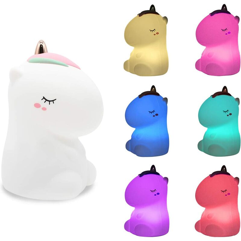 

Luces de noche LED para guardería de niños, lindas luces de noche de silicona recargables por USB para mascotas con blanco cálido / sensor táctil /