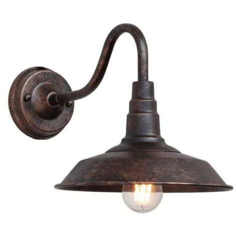 Luces de pared para interiores y exteriores, iluminación retro vintage E27 para restaurante, balcón, pasillo, bar, cafetería, bronce